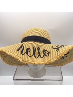 Sun Hat with 'hello sunshine embroidery